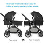 "BB5636BK" 2-In-1 Foldable Pushchair Newborn Infant Baby Stroller-Black