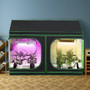 "AP2185" 96"X48"X72" Mylar Hydroponic Grow Tent Roof Cube With Observation Window And Tray