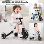 "TY593191WH" 3 In 1 3 Wheel Kids Tricycles With Adjustable Seat And Handlebarfor Ages 1-3-White