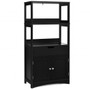 Bathroom Storage Cabinet With Drawer And Shelf Floor Cabinet-Black (HW66295BK)
