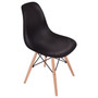 Set Of 4 Mid Century Modern Dining Chair With Wood Leg (HW58931BK)