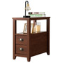 End Table Wooden With 2 Drawers And Shelf Bedside Table (HW63252BN-1)