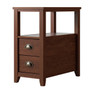 End Table Wooden With 2 Drawers And Shelf Bedside Table (HW63252BN-1)