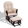 Adjustable Backrest Baby Nursery Rocking Chair & Ottoman Set-Beige (HW54230BE)