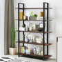 5-Tiers Bookshelf Industrial Bookcases Metal Frame Shelf Stand (HW61189)