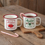 (Set Of 2) Holiday Enamel Mugs