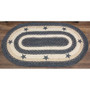 CWI Primitive Pewter Star Braided Rug 3'X5' "G54021"