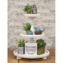 CWI Shabby Chic Wooden Three-Tiered Tray "G65162"