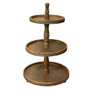 CWI Distressed Wooden Three-Tiered Tray "G65163"