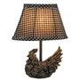 CWI Rooster Lamp With Black & White Check Shade "GL341CUP2"