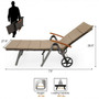 Outdoor Chaise Lounge Chair Rattan Lounger Recliner Chair (HW63221BN)