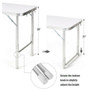 Height Adjustable Folding Camping Table-Gray (OP70775GR)