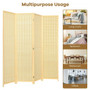 6 Ft 4 Panel Portable Folding Room Divider Screen-Natural (HW67710NA)