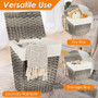Foldable Handwoven Laundry Hamper With Removable Liner-Gray (HW67573GR)