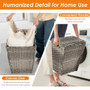 Foldable Handwoven Laundry Hamper With Removable Liner-Gray (HW67573GR)