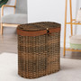 Handwoven Laundry Hamper Basket With 2 Removable Liner Bags-Brown (HW67574BN)