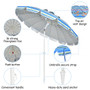 8Ft Portable Beach Umbrella With Sand Anchor And Tilt Mechanism For Garden And Patio-Blue (OP70716BL)