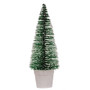 Potted Snowy Bottle Brush Tree 7" F17960