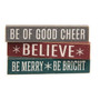 Christmas Rules Block - 3 Assorted (Pack Of 3) G35487