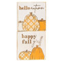 Hello Autumn Plaid Pumpkin Block - 2 Assorted (Pack Of 2) G35539