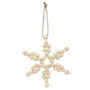 Wood Bead Snowflake Ornament - 2 Assorted (Pack Of 2) G35670