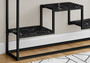 Accent Table - 48"L - Black Marble - Black Metal Console (I 3579)