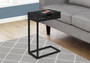 Accent Table - Black Marble - Black Metal With A Drawer (I 3604)