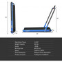 2-In-1 Folding Treadmill With Rc Bluetooth Speaker Led Display-Blue "SP37513NY"