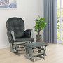 Baby Nursery Relax Rocker Rocking Chair Glider And Ottoman Set-Gray "HW67532GR"