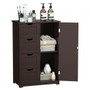 Standing Indoor Wooden Cabinet With 4 Drawers-Brown "HW65930CF"