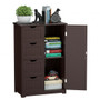 Standing Indoor Wooden Cabinet With 4 Drawers-Brown "HW65930CF"