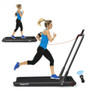 2-In-1 Folding Treadmill With Rc Bluetooth Speaker Led Display-Black "SP37513BK"