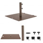 Portable 50 Lbs Umbrella Base Stand With Handle And Wheels For Patio Square "JV10011"