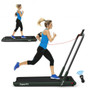 2-In-1 Folding Treadmill With Rc Bluetooth Speaker Led Display-Green "SP37513GN"