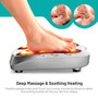 Shiatsu Heated Electric Kneading Foot And Back Massager-Silver "HW66863SL"
