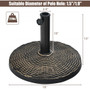 22Lbs Patio Resin Umbrella Base With Wicker Style For Outdoor Use "OP70849"
