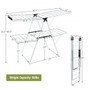 2-Level Foldable Clothes Drying With Height-Adjustable Gullwing "HW67777"