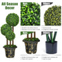 36'' Artificial Topiary Triple Ball Tree For Indoor And Outdoor "HW67074"