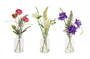 Floral In Glass Vase (Set Of 6) 12"H Polyester/Glass 70559DS