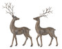 Deer (Set Of 2) 12"L X 18"H, 14.5"L X 21"H Resin 80587DS