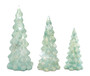 Led Tree (Set Of 3) 8"H, 10"H, 12"H Glass 6 Hr Timer 3 Aaa Batteries, Not Included 80923DS