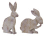 Bunny (Set Of 2) 9"L X 9"H, 7"L X 11.75"H Resin 82239DS
