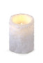 4 Inch Textured Led Candle - Wax/Plastic (Pack Of 6) 48700