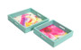 13.75" Square Wood Bird/Flower Trays (Set Of 2) (Pack Of 2) 66499