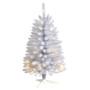3' Slim White Artificial Christmas Tree With 50 Warm White Led Lights And 161 Bendable Branches (T3357)