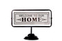 Metal Rectangle Tabletop Flip Sign With "Home" Writing And Triangular Stand Coated Finish White (Pack Of 4) 16923