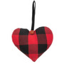 Red & Black Buffalo Check Heart Ornament G14732