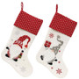 Gnome Stocking 2 Asstd. (Pack Of 2) G2589290 By CWI Gifts