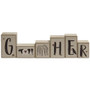 Primitive "Gather" Letter Blocks - Set Of 6 G35494