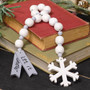 Let It Snow & Snowflake Beaded Ornament G35657